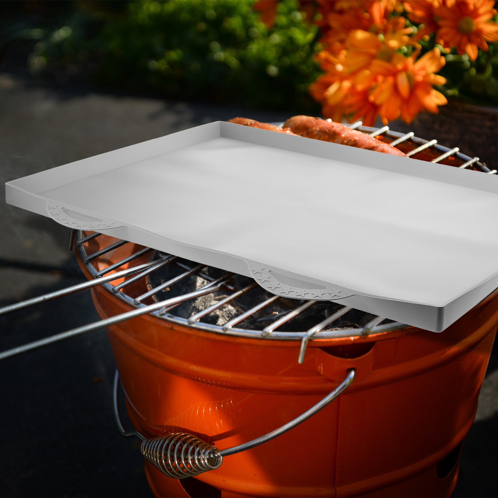 Heat Resistant Mat - シリコングリドルマット グリル用 丈夫で再利用可能なグリドル保護カバー 耐熱性 食洗機対応 ほとんどのフラットトップに適合