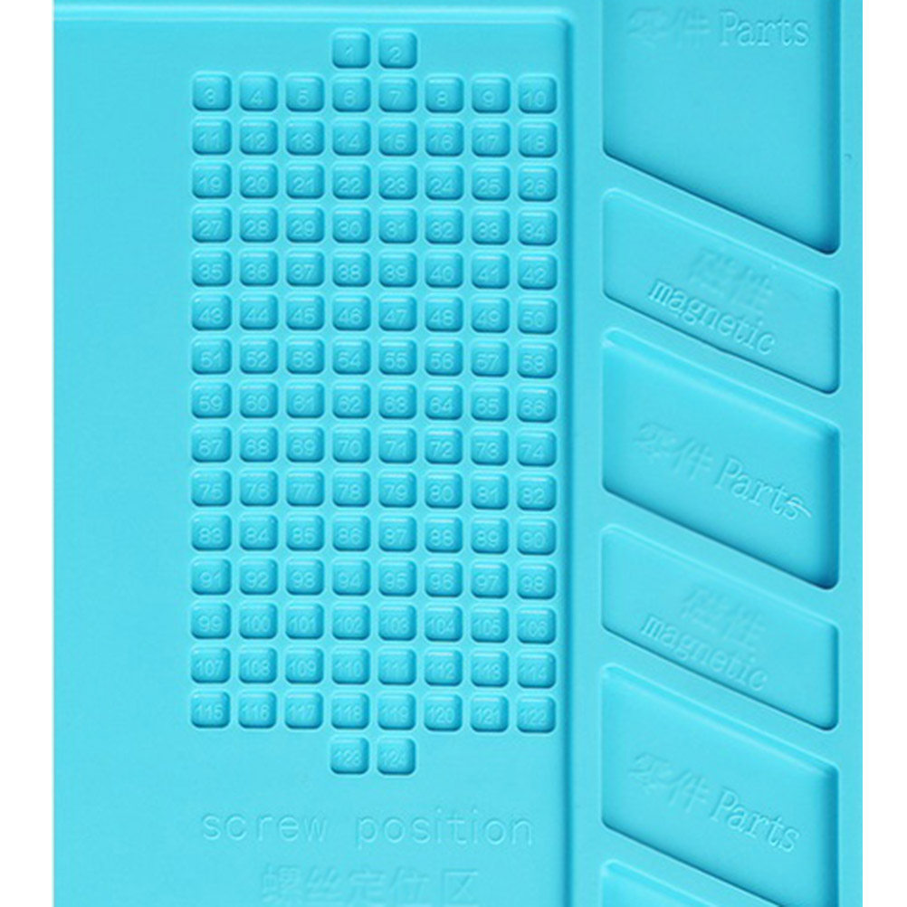 Heat Resistant Mat - S-160シリコン製携帯電話修理マット、耐熱性、磁気帯電防止、大型はんだ付けパッド、滑り止め、携帯電話・コンピュータ・デジタル機器用