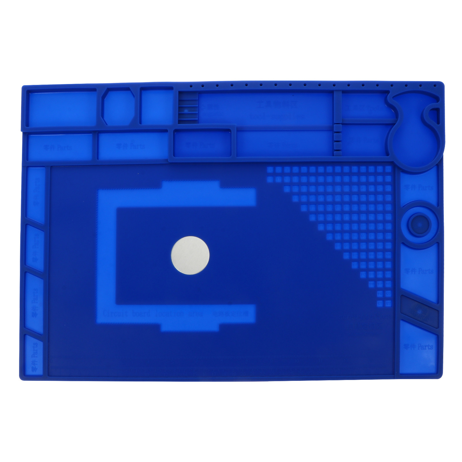 Heat Resistant Mat - 大型シリコン製電子機器修理マット 磁気吸着式滑り止め絶縁作業パッド 耐熱はんだ付けマット（技術者向け）
