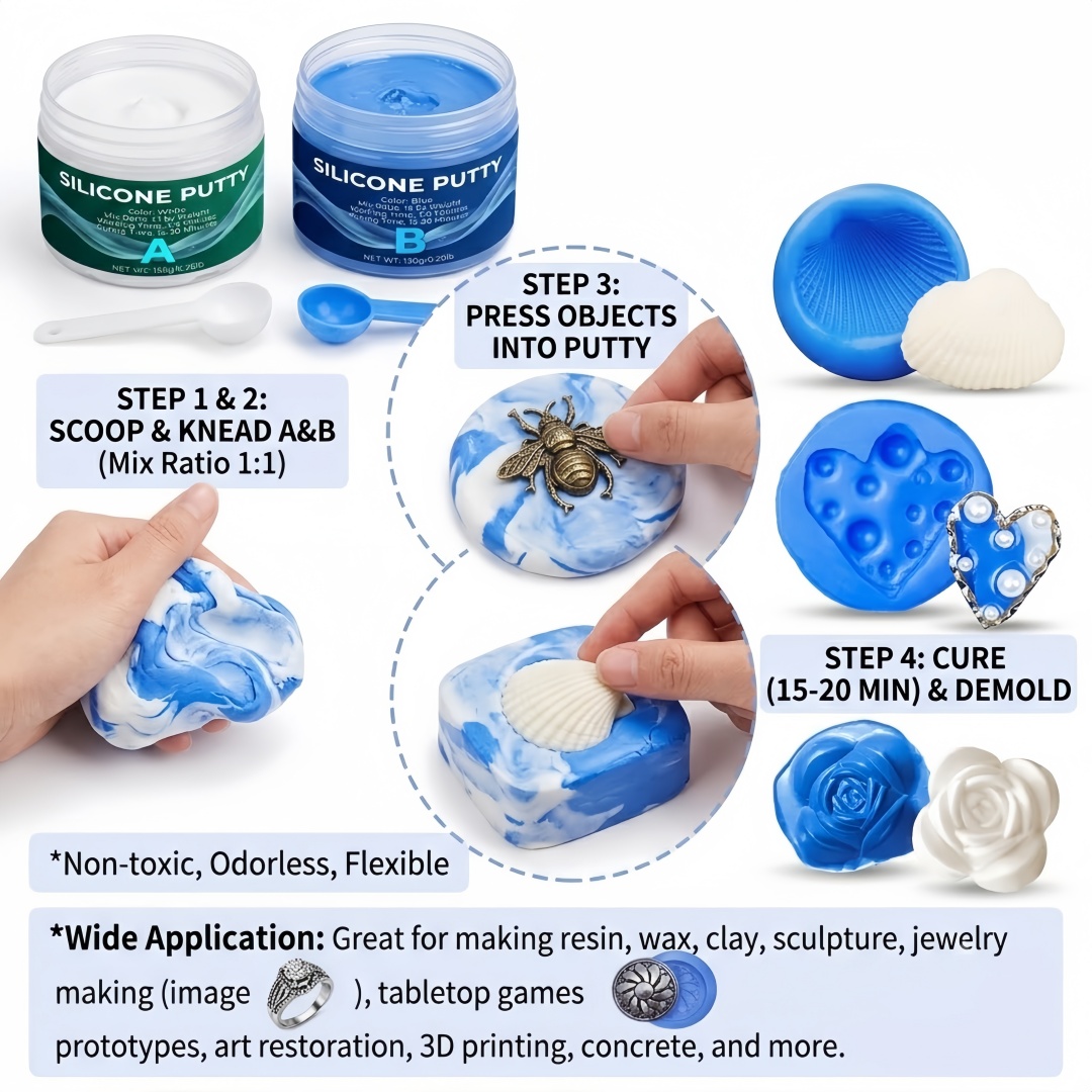 シリコーンパテ型作成用品 石膏キャンドル石鹸型用に簡単に成形 - Candle Supply のレビューと価格