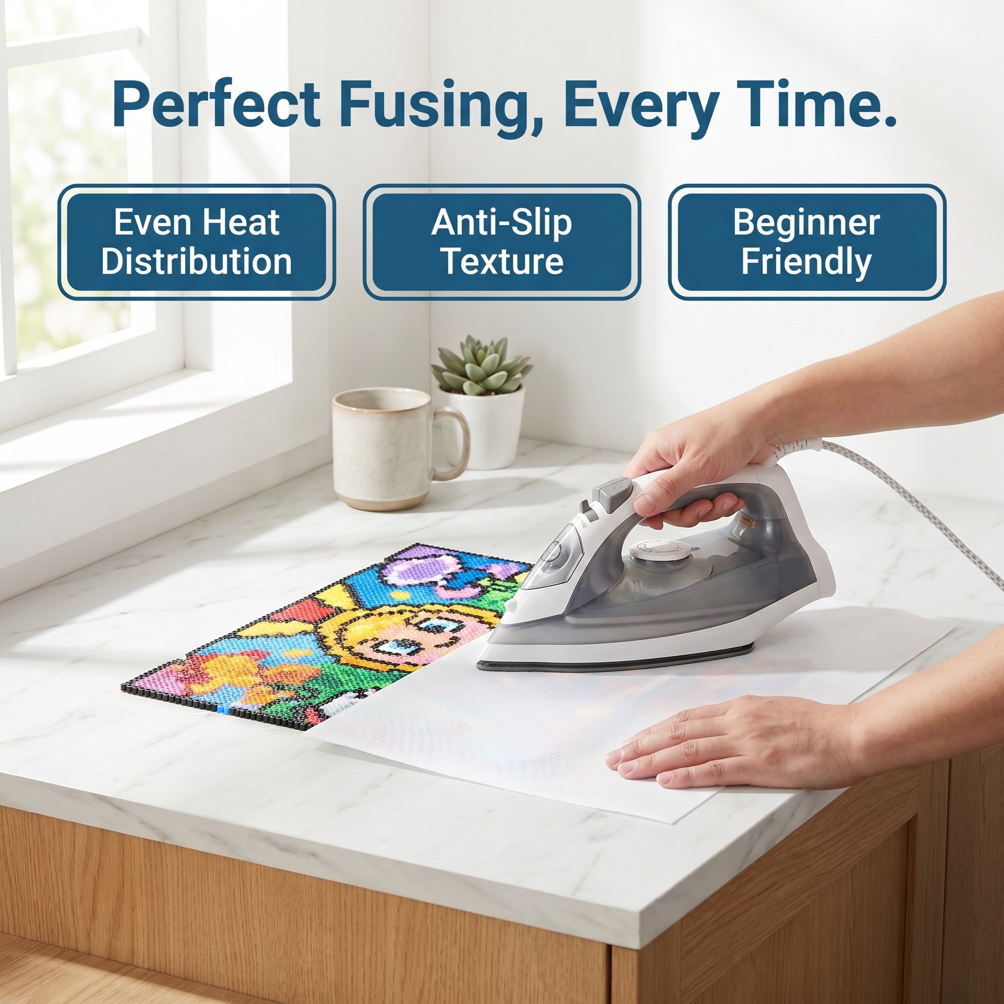 5枚入りヒューズビーズアイロンペーパー、テクスチャード加工の - Heat Resistant Mat のレビューと価格