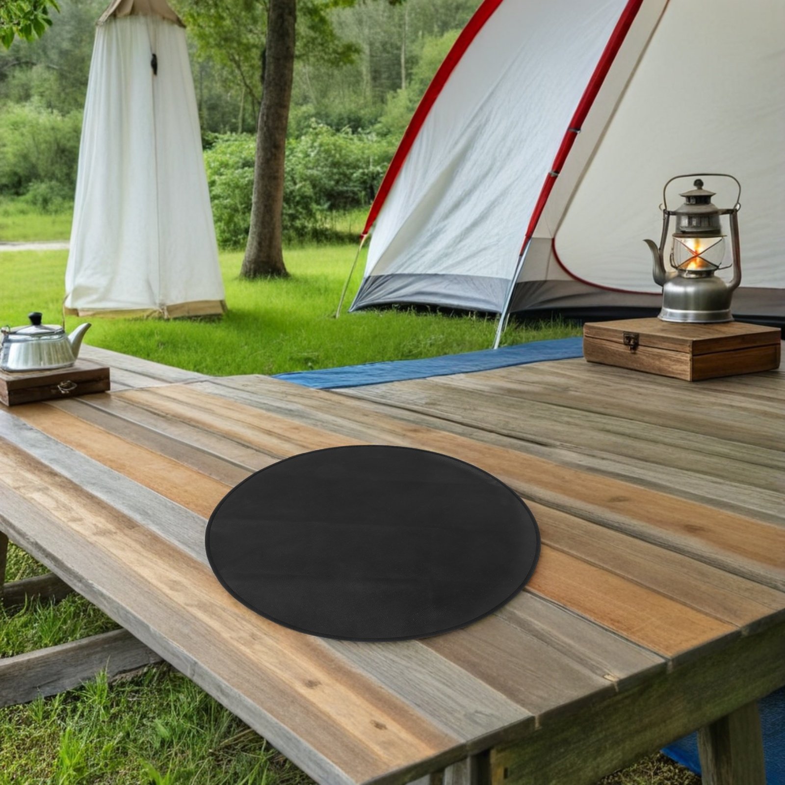 丸型耐火BBQマット 24インチ 耐熱性 アウトドアグリルパ - Heat Resistant Mat のレビューと価格