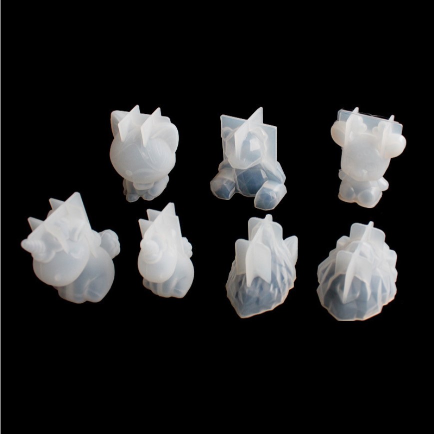 透明ユニコーンシリコーンエポキシ樹脂金型ジオメトリクマウサギ - Candle Supply のレビューと価格