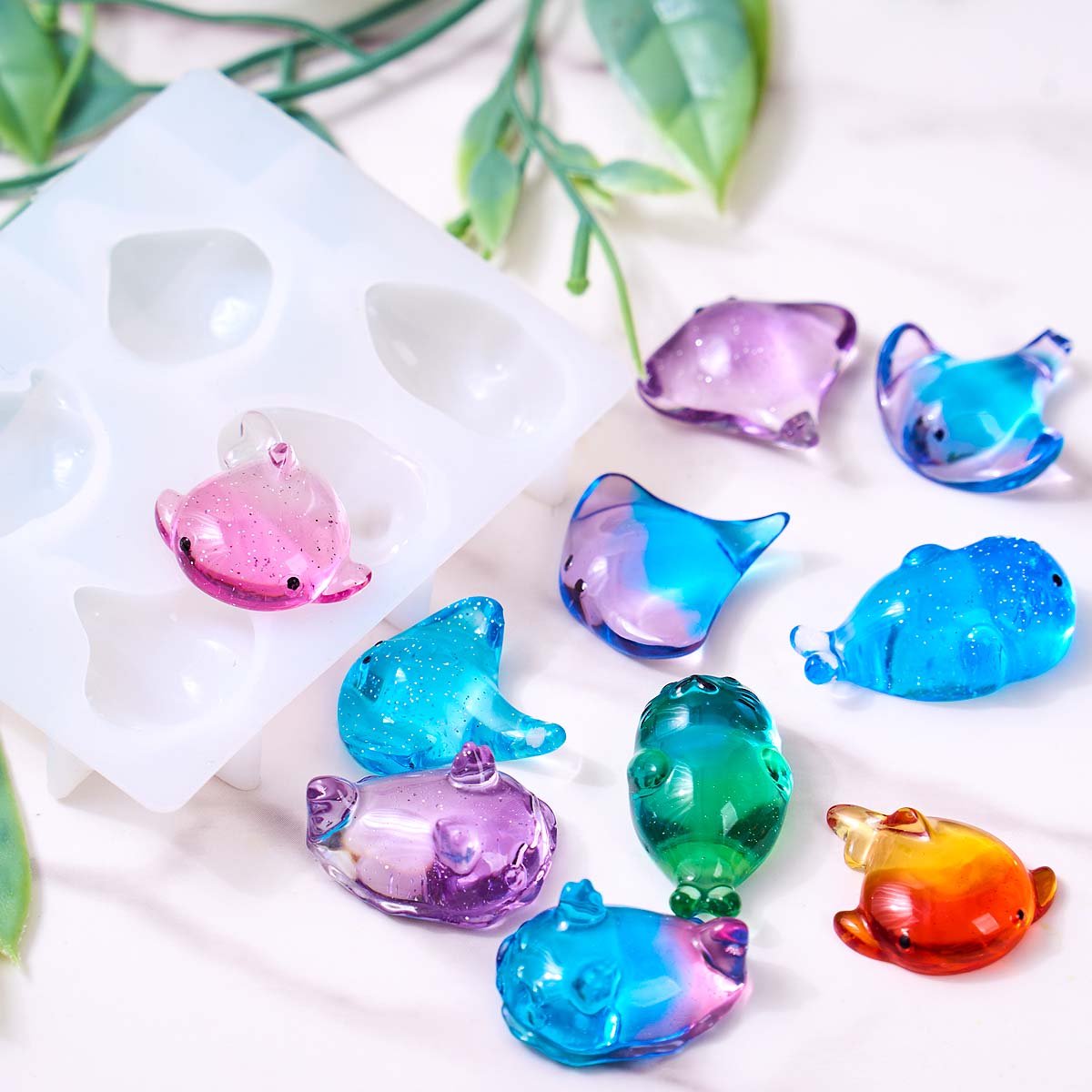 3Dヒーリング可愛いマンタ鯨シリコンモールドDIYキーホルダ - Candle Sachet のレビューと価格