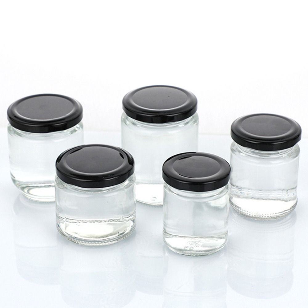 1個入り、黒色の密閉蓋付きガラス瓶、キッチン用丸型メイソンジ - Mason Jar 8Oz のレビューと価格