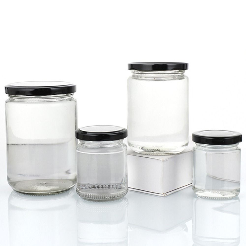 1個入り、黒色の密閉蓋付きガラス瓶、キッチン用丸型メイソンジ - Mason Jar 8Oz のレビューと価格