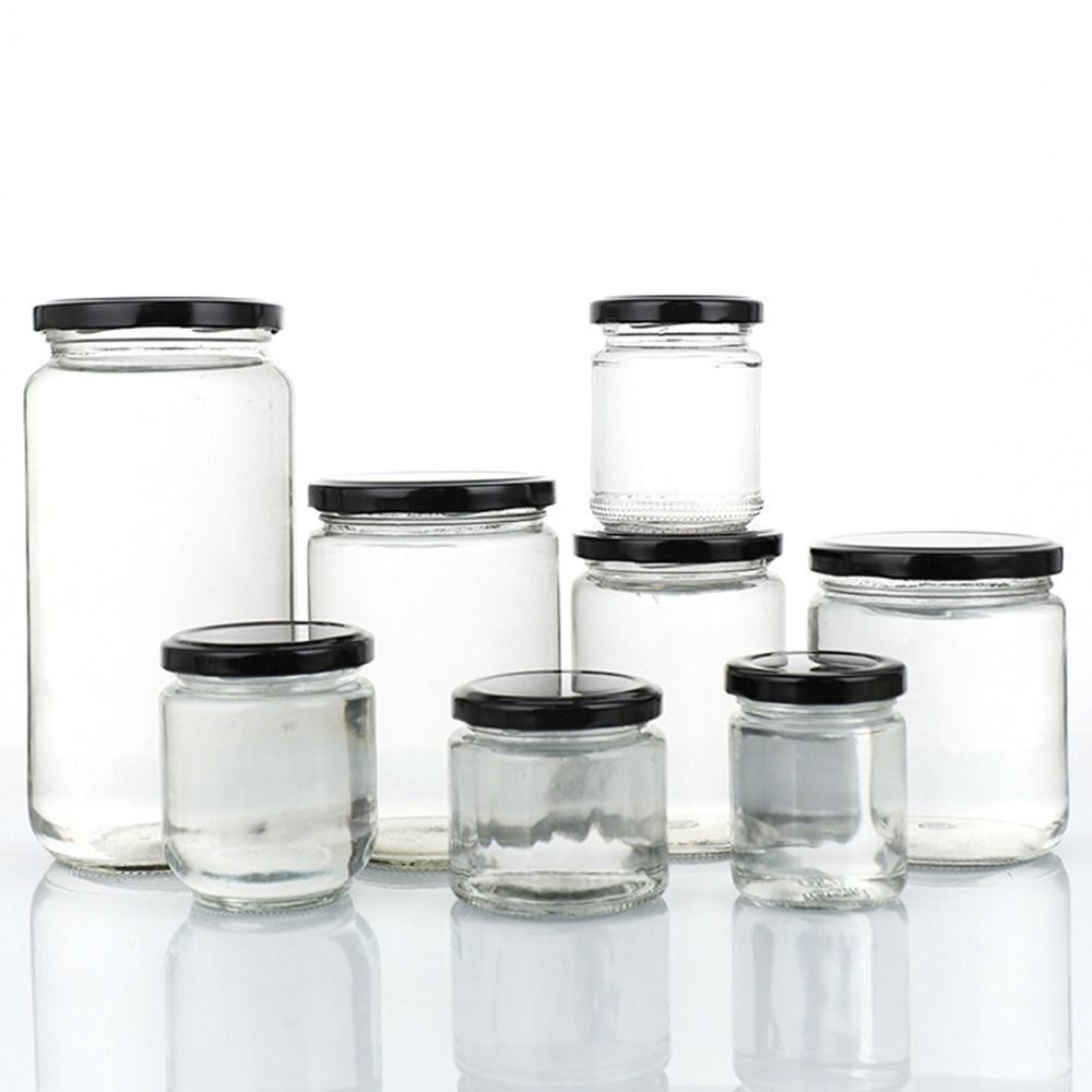 1個入り、黒色の密閉蓋付きガラス瓶、キッチン用丸型メイソンジ - Mason Jar 8Oz のレビューと価格