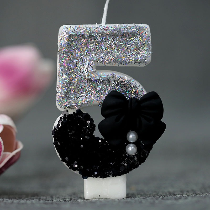 ミッドナイトボウ＆パール 0-9 数字の誕生日キャンドル ケ - Candle Supply のレビューと価格