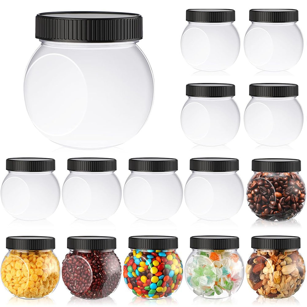 蓋付きプラスチックキャンディージャー サイドクッキージャー  - Mason Jar 8Oz のレビューと価格
